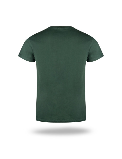 GEFFER Men`s T-SHIRT 100 BOTTLE GREEN print embroidery logo silkscreen