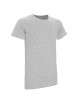 GEFFER HERREN-T-SHIRT 100 HELLGRAU MELANGE, Aufdruck, Logo-Stickerei, Siebdruck