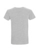 GEFFER HERREN-T-SHIRT 100 HELLGRAU MELANGE, Aufdruck, Logo-Stickerei, Siebdruck