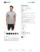 GEFFER HERREN-T-SHIRT 100 HELLGRAU MELANGE, Aufdruck, Logo-Stickerei, Siebdruck