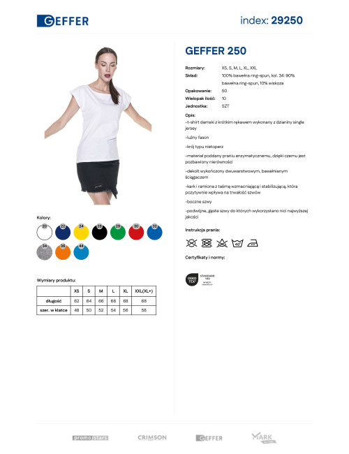 Damen T-Shirt Promostars Geffer 250 Weiß