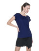 GEFFER T-SHIRT Women`s 250 NAVY print silkscreen logo embroidery