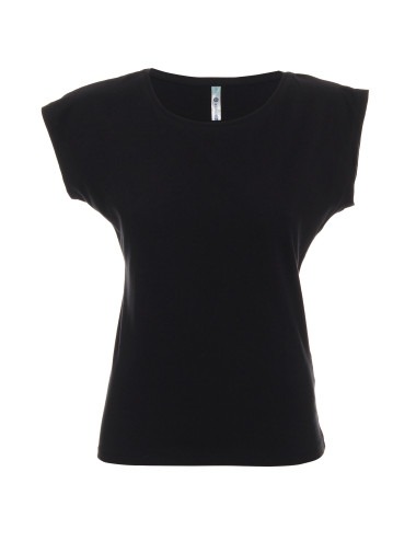 GEFFER Damen T-SHIRT 250 SCHWARZ Bedrucken Sie Ihr Logo mit der Stickerei im Siebdruckverfahren