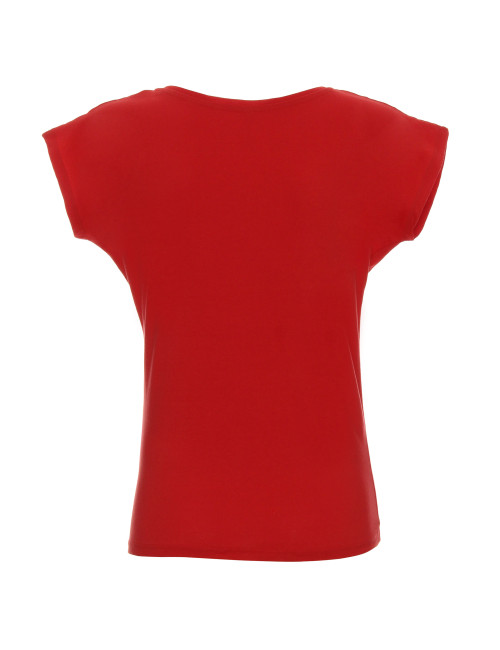 GEFFER Damen T-SHIRT 250 RED Stickerei, Logodruck, Siebdruck