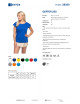 GEFFER T-SHIRT Women`s 250 CORNFLOWER print embroidery logo screen printing