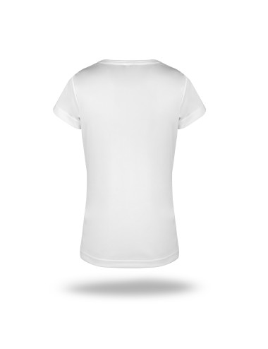 GEFFER Women`s T-SHIRT 245 WHITE Embroidery print DTG heat transfer