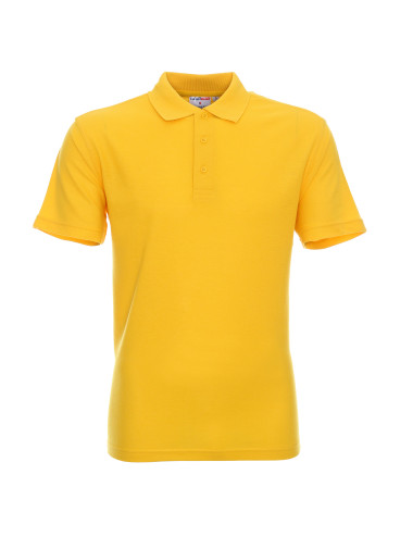 Promostars POLO men`s STANDARD YELLOW print silkscreen logo embroidery