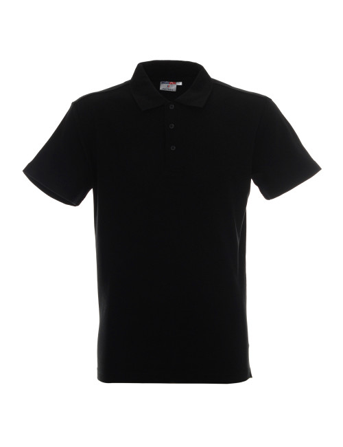 Promostars POLO Męska POLO HEAVY CZARNY nadruk sitodruk logo haft
