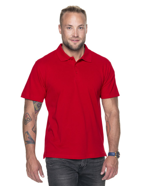 Promostars POLO Men`s POLO HEAVY RED embroidery screen printing logo