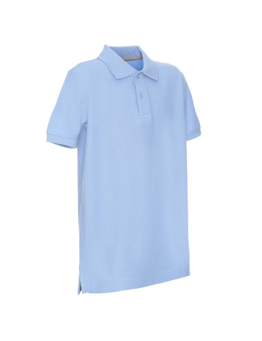 Promostars POLO Children`s KID BLUE print screen print logo DTG print
