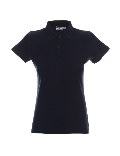 Promostars POLO Damen DAMEN BAUMWOLLE NAVYBLAU Stickerei, Siebdruck-Logo
