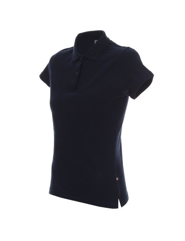 Promostars POLO Women`s LADIES` COTTON NAVY embroidered silkscreen logo