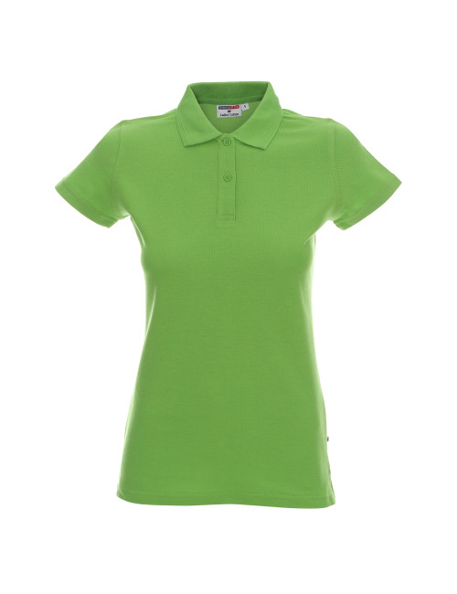 Promostars POLO Women`s LADIES` COTTON LIGHT GREEN silkscreen embroidery