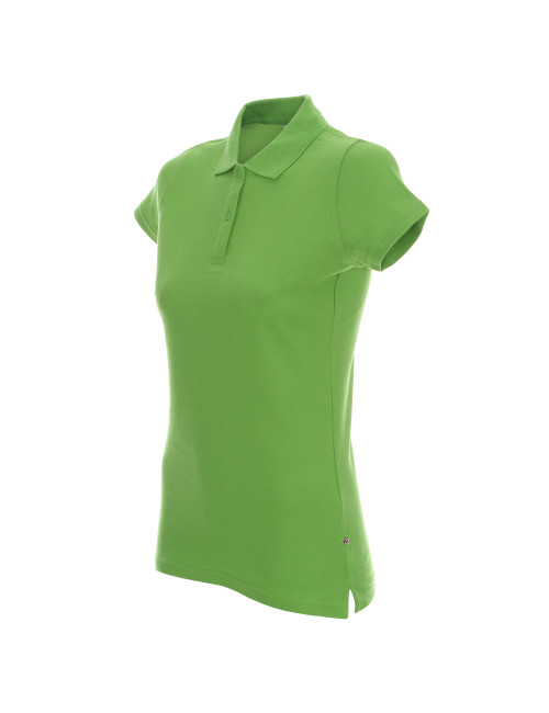 Promostars POLO Damska LADIES' COTTON JASNY ZIELONY haft sitodruk