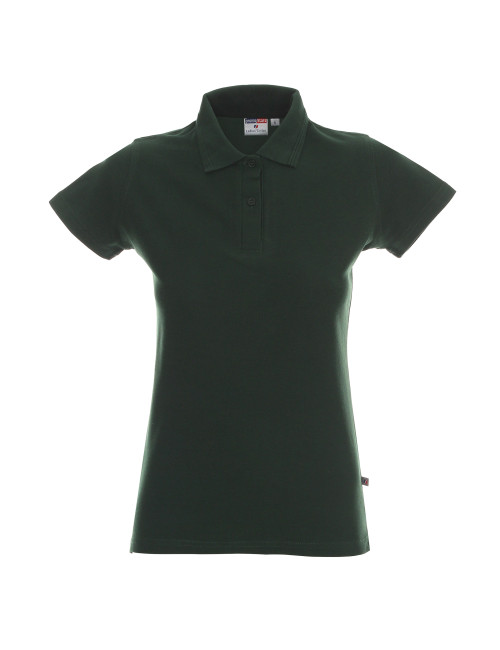 Promostars POLO Damen LADIES` COTTON BOTTLE GREEN Stickereidruck