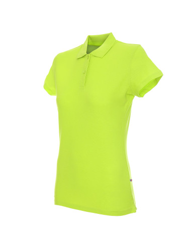 Promostars POLO Damen LADIES` COTTON LIME Stickerei-Siebdruck-Logo