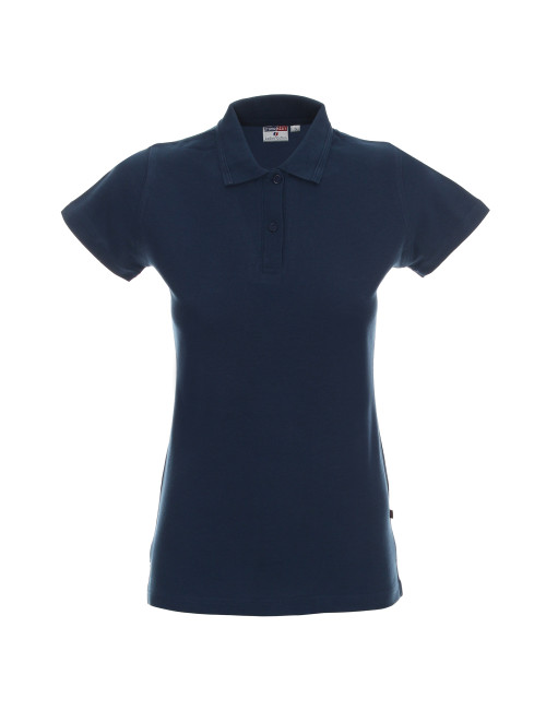 Promostars POLO Damska LADIES' COTTON CIEMNY NIEBIESKI haft nadruk DTG