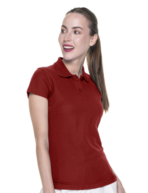 Promostars POLO Damska LADIES' COTTON BORDOWY haft sitodruk logo