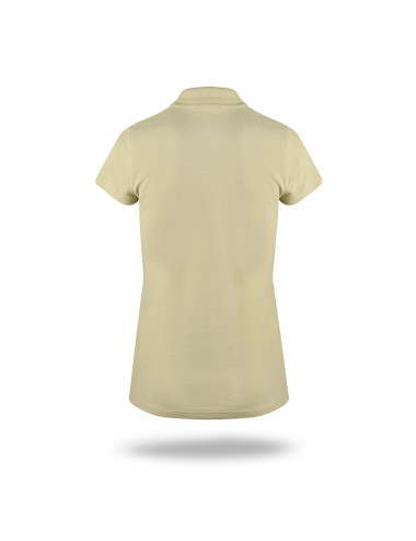 Promostars POLO Damska LADIES' COTTON BEŻOWY LATTE haft sitodruk logo