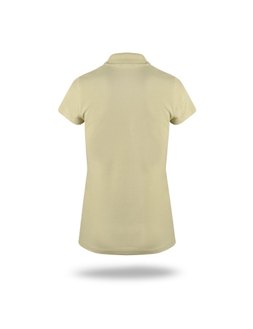 Promostars POLO Damska LADIES' COTTON BEŻOWY LATTE haft sitodruk logo