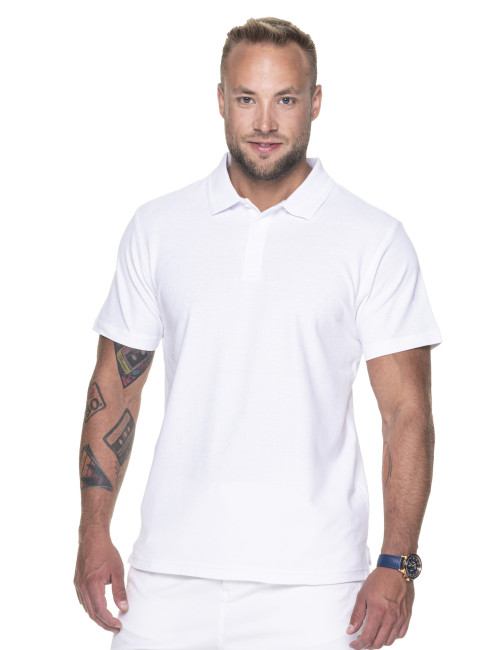 Koszulka polo Promostars Cotton biały - P&M