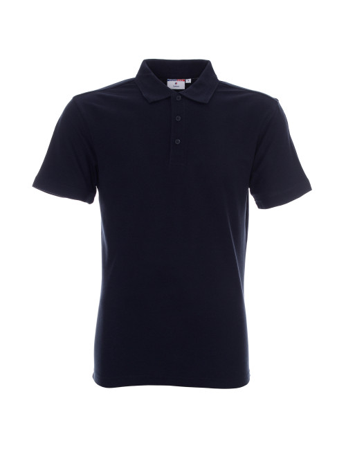Promostars Men`s POLO COTTON NAVY DTG print silkscreen logo embroidery