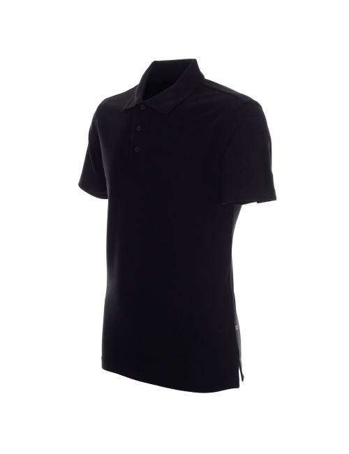 Promostars POLO Męska COTTON CZARNY nadruk haft sitodruk logo transfer