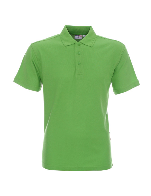 Promostars Men`s POLO COTTON LIGHT GREEN logo print silkscreen embroidery