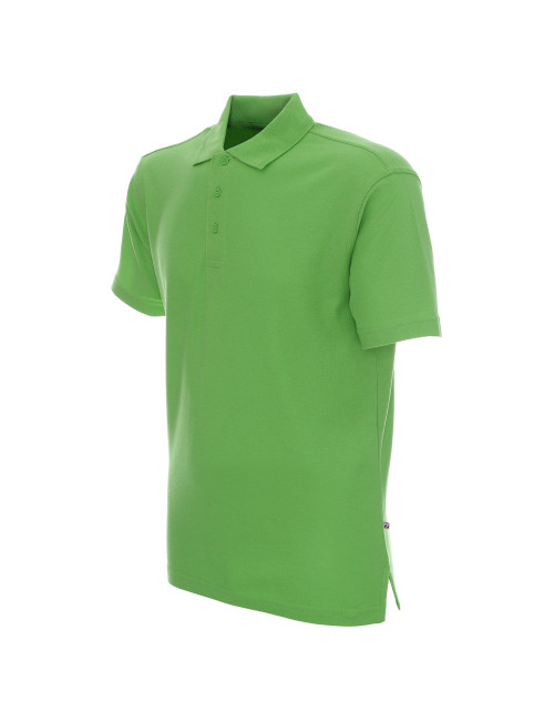 Promostars Men`s POLO COTTON LIGHT GREEN logo print silkscreen embroidery