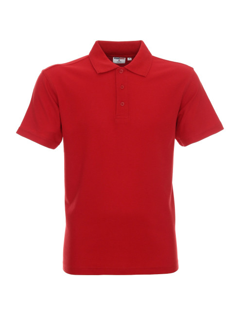Promostars POLO M COTTON CZERWONY nadruk haft sitodruk logo transfer