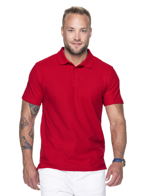 Promostars POLO M COTTON RED Aufdruck, Stickerei, Siebdruck, Logo-Transfer