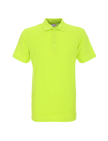 Promostars POLO Męska COTTON LIMONKOWY nadruk DTF haft sitodruk logo