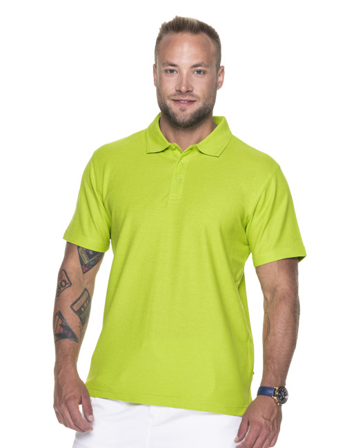 Promostars POLO Męska COTTON LIMONKOWY nadruk DTF haft sitodruk logo