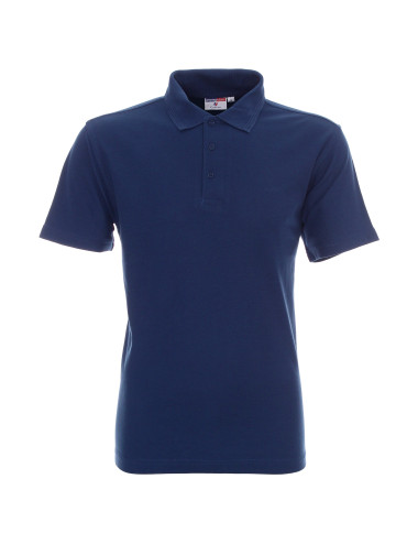 Promostars POLO Herren BAUMWOLLE DUNKELBLAU mit Stickerei und Siebdruck