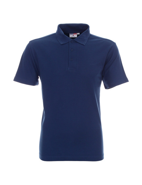 Promostars POLO Herren BAUMWOLLE DUNKELBLAU mit Stickerei und Siebdruck