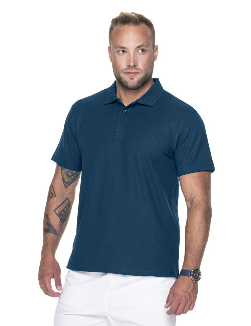 Promostars POLO Męska COTTON CIEMNY NIEBIESKI nadruk haft sitodruk
