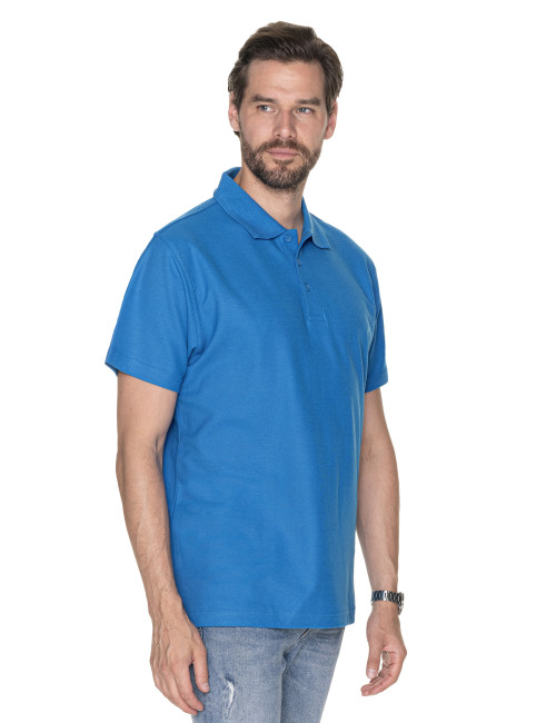 Promostars POLO Męska COTTON NIEBIESKI nadruk DTG logo sitodruk haft