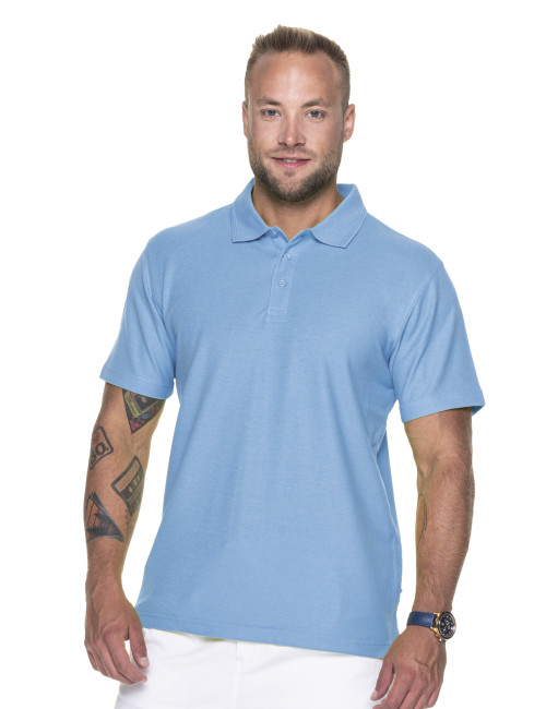 Promostars POLO Męska COTTON BŁĘKITNY nadruk haft sitodruk logo