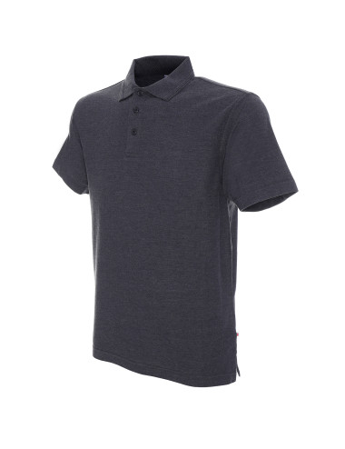 Promostars POLO Męska COTTON CIEMNY SZARY MELANŻ nadruk haft sitodruk