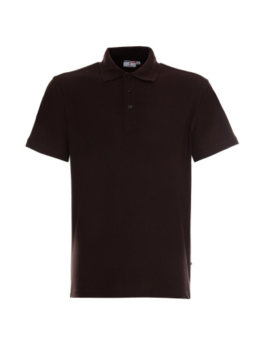 Promostars POLO Męska COTTON CIEMNO BRĄZOWY nadruk haft logo sitodruk