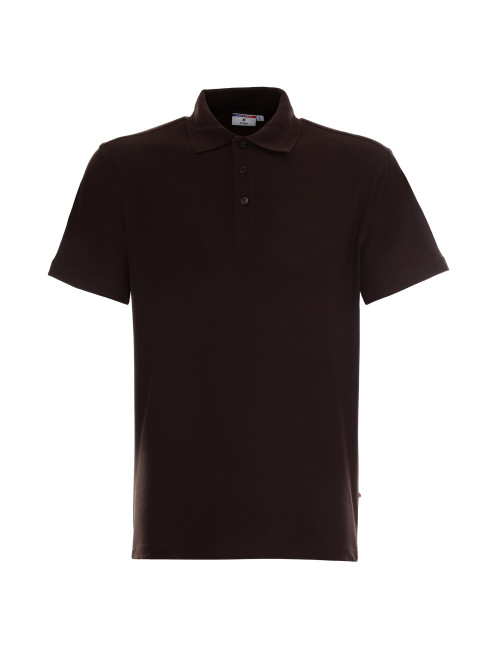 Promostars POLO Męska COTTON CIEMNO BRĄZOWY nadruk haft logo sitodruk