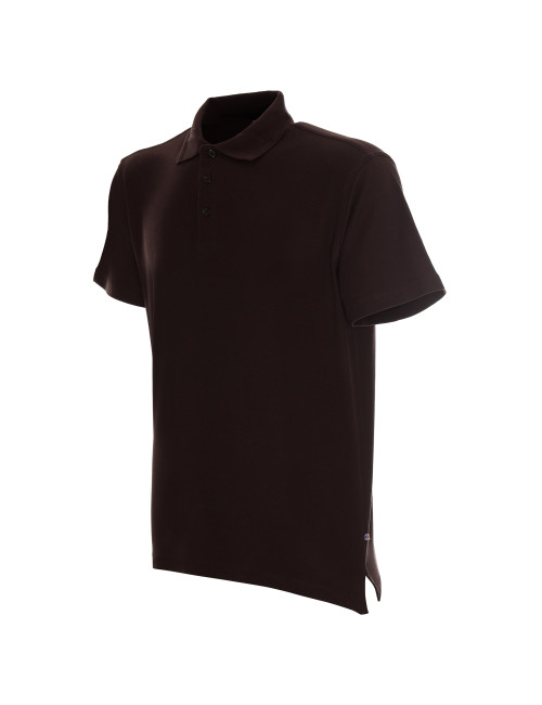 Promostars POLO Męska COTTON CIEMNO BRĄZOWY nadruk haft logo sitodruk