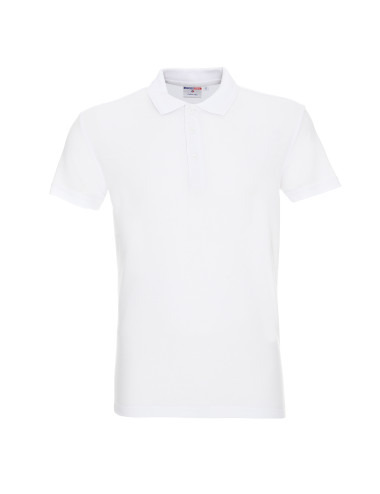 Promostars Cotton Slim Men's Polo White