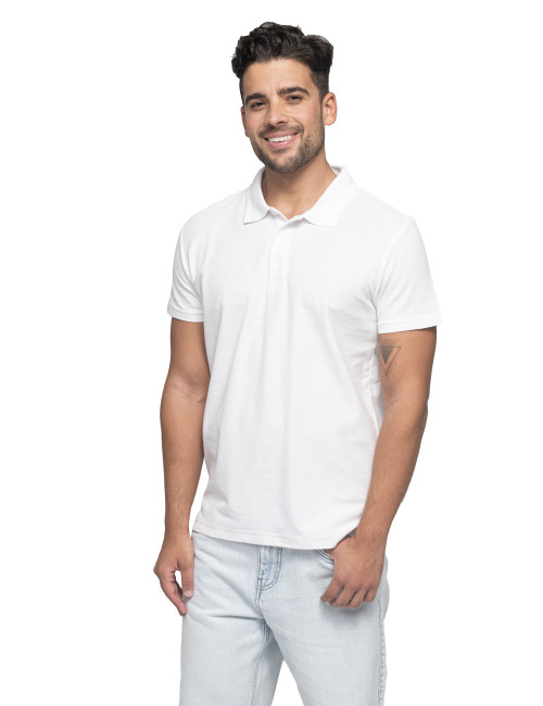 Polo męska Promostars Cotton Slim biały - P&M