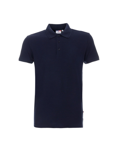 Promostars Men`s POLO COTTON SLIM NAVY Embroidery Screen Print Logo