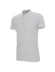 Promostars POLO Męska COTTON SLIM JASNY SZARY MELANŻ haft nadruk logo