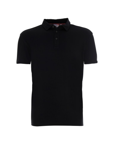 CRIMSON CUT POLO Herren COAST BLACK Stickerei-Logo-Druck Siebdruck-Transfer