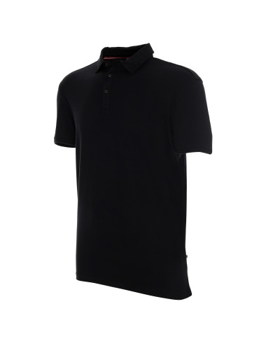 CRIMSON CUT POLO Herren COAST BLACK Stickerei-Logo-Druck Siebdruck-Transfer