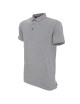 CRIMSON CUT POLO Męska COAST JASNY SZARY MELANŻ nadruk DTF haft logo