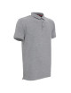 CRIMSON CUT POLO Męska COAST JASNY SZARY MELANŻ nadruk DTF haft logo